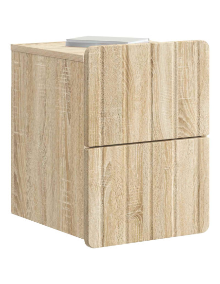 Mobiletto da notte a muro Rovere Sonoma 33 x 34,5 x 43 cm