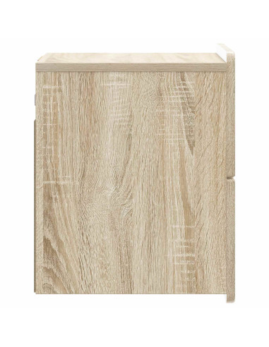 Mobiletto da notte a muro Rovere Sonoma 33 x 34,5 x 43 cm