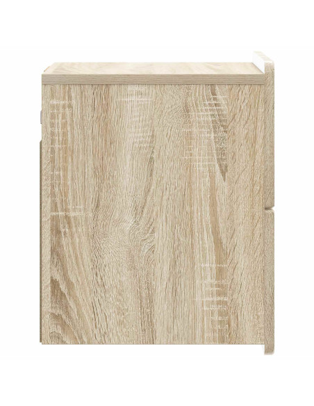 Mobiletto da notte a muro Rovere Sonoma 33 x 34,5 x 43 cm