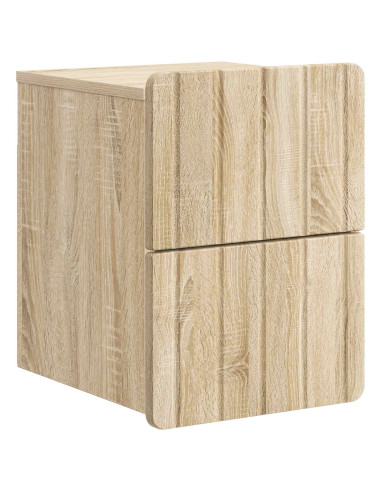 Mobiletto da notte a muro 2 pcs Rovere Sonoma 33 x 34,5 x 43 cm