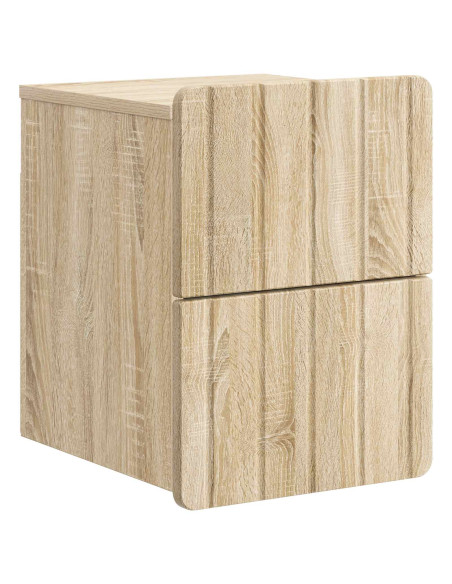 Mobiletto da notte a muro 2 pcs Rovere Sonoma 33 x 34,5 x 43 cm