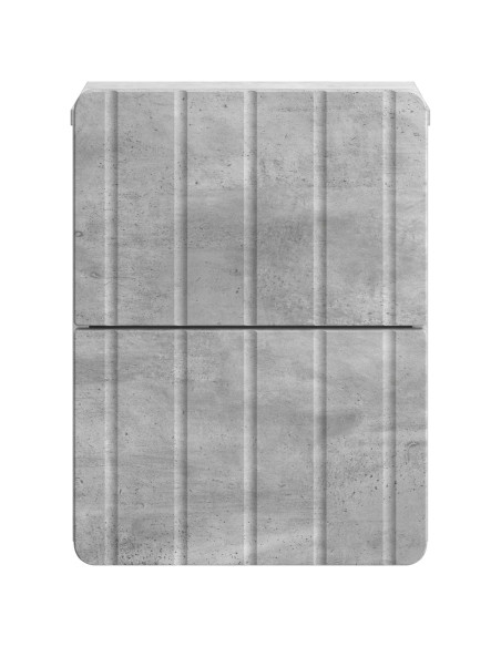 Mobiletto da notte a muro con cassetto 2 pcs Grigio Cemento
