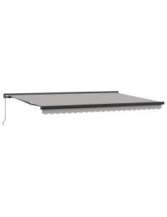 Tenda Retrattile Grigio chiaro 500 × 300 cm Tessuto e Metallo 2