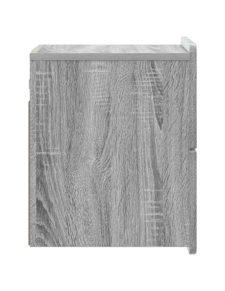 Mobiletto da notte a muro Grigio Sonoma 33 x 34,5 x 43 cm
