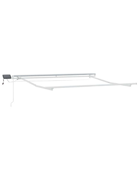 Tenda Retrattile Verde e Bianco 350 x 250 cm Tessuto e acciaio