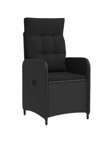 Set Tavolo da Salotto con cuscino con cuscino 5 pcs Nero