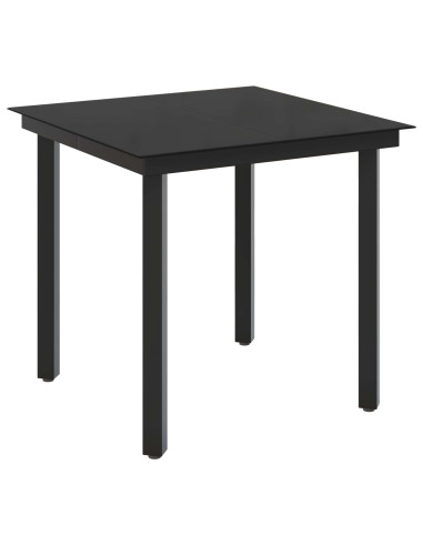 Set Tavolo da Salotto con cuscino con cuscino 5 pcs Nero