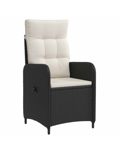 Set Tavolo da Salotto con cuscino 5 pcs Nero e Bianco Crema