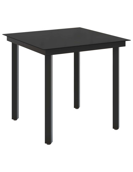 Set Tavolo da Salotto con cuscino 5 pcs Nero e Bianco Crema