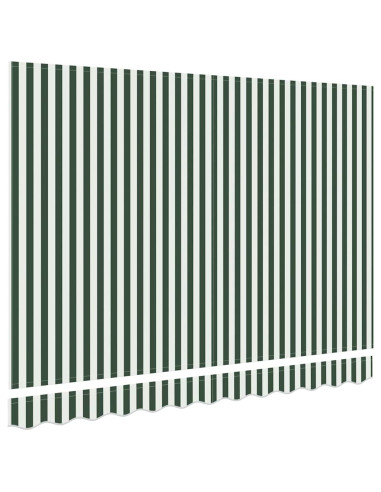 Telo di ricambio per tenda da sole Verde e Bianco 330 x 245 cm