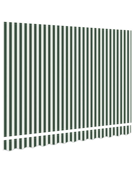 Telo di ricambio per tenda da sole Verde e Bianco 330 x 245 cm