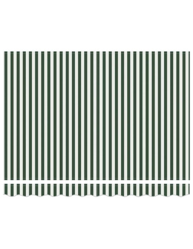 Telo di ricambio per tenda da sole Verde e Bianco 330 x 245 cm