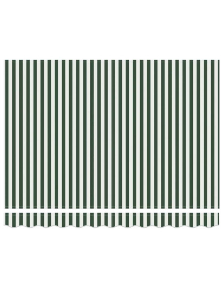 Telo di ricambio per tenda da sole Verde e Bianco 330 x 245 cm