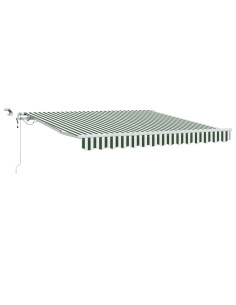 Tenda Retrattile Verde e Bianco 350 x 250 cm 2