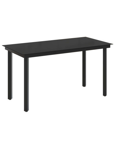 Set Tavolo da Salotto con cuscino con cuscino 5 pcs Nero