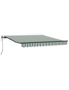 Tenda Retrattile Verde e Bianco 350 x 250 cm 2
