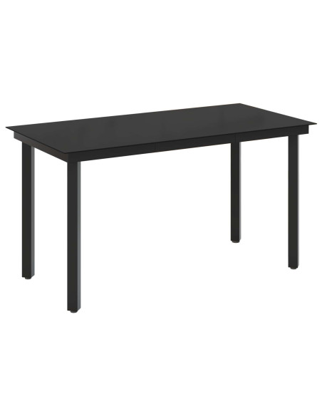 Set Tavolo da Salotto con cuscino 5 pcs Nero e Bianco Crema