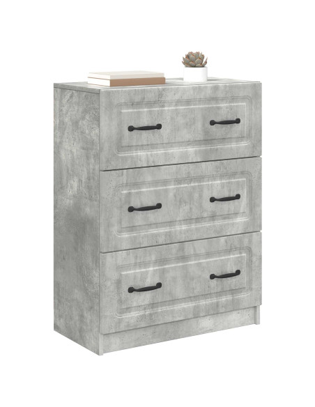 Mobile con Cassetti Grigio Cemento 66 x 34,5 x 87 cm