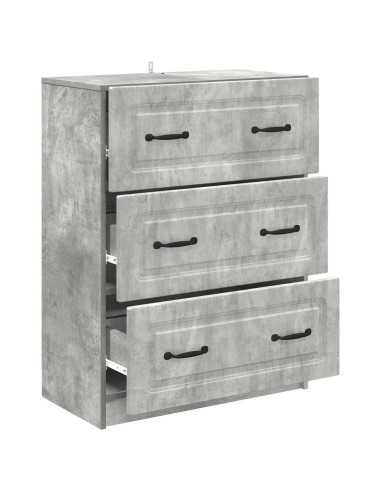 Mobile con Cassetti Grigio Cemento 66 x 34,5 x 87 cm
