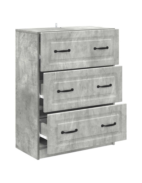 Mobile con Cassetti Grigio Cemento 66 x 34,5 x 87 cm