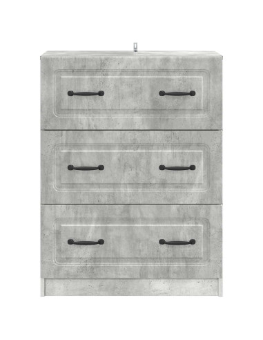 Mobile con Cassetti Grigio Cemento 66 x 34,5 x 87 cm
