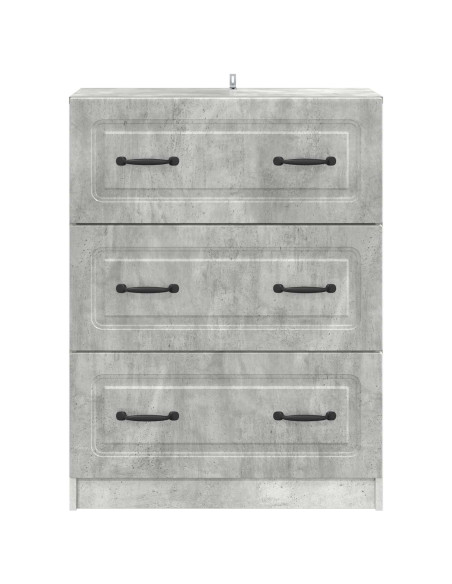 Mobile con Cassetti Grigio Cemento 66 x 34,5 x 87 cm