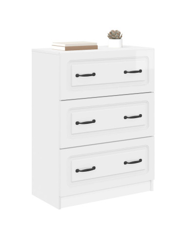 Mobile con Cassetti Bianco Lucido 66 x 34,5 x 87 cm
