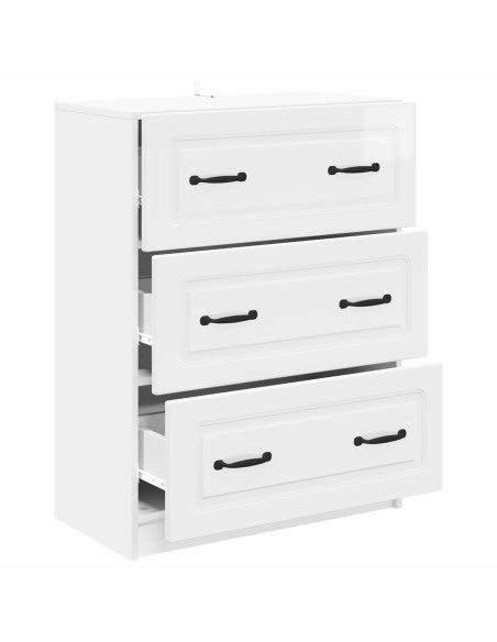 Mobile con Cassetti Bianco Lucido 66 x 34,5 x 87 cm