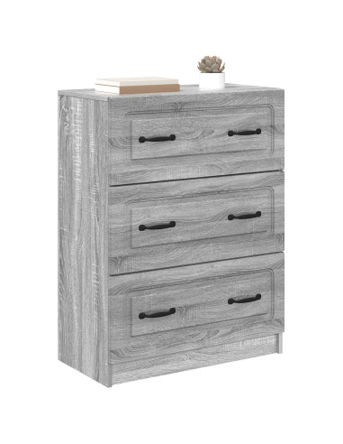 Mobile con Cassetti Grigio Sonoma 66 x 34,5 x 87 cm