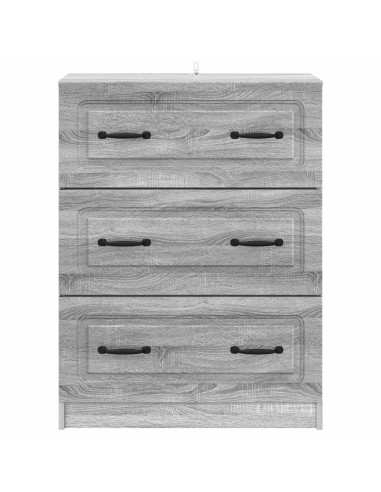 Mobile con Cassetti Grigio Sonoma 66 x 34,5 x 87 cm