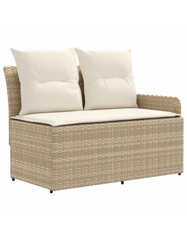 Set di Mobili con cuscino 4 pcs Beige e Crema Rattan in PE