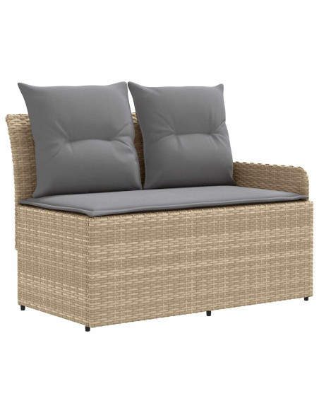 Set di Mobili 6 pcs Beige e Grigio Chiaro Rattan in PE