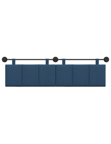 Testata appesa Montaggio a parete Blu 190 x 55 x 5 cm Tessuto