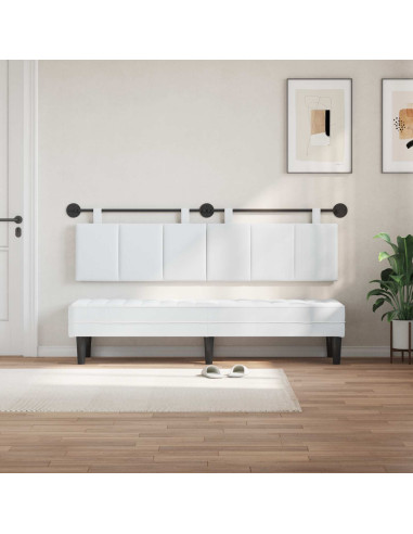 Testata appesa Rigato Bianco 190 x 55 x 5 cm Tessuto
