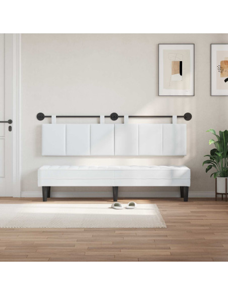 Testata appesa Rigato Bianco 190 x 55 x 5 cm Tessuto