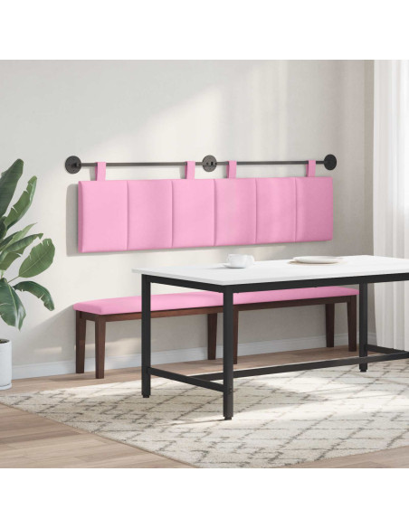 Testata appesa Montaggio a parete Rosa 190 x 55 x 5 cm Tessuto