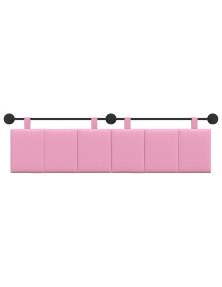 Testata appesa Montaggio a parete Rosa 190 x 55 x 5 cm Tessuto