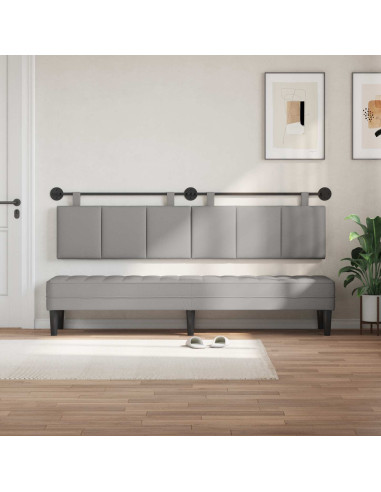 Testata appesa Rigato Grigio Nuvola 210 x 55 x 5 cm Tessuto