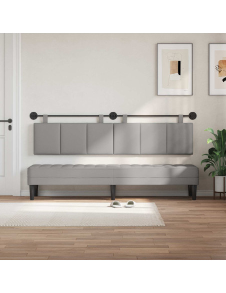Testata appesa Rigato Grigio Nuvola 210 x 55 x 5 cm Tessuto