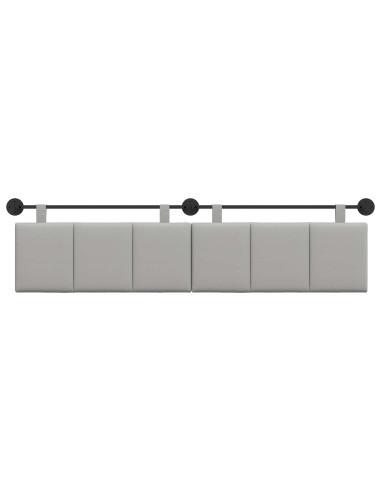 Testata appesa Rigato Grigio Nuvola 210 x 55 x 5 cm Tessuto