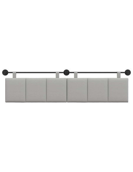 Testata appesa Rigato Grigio Nuvola 210 x 55 x 5 cm Tessuto