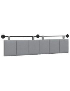 Testata appesa Rigato Grigio chiaro 210 x 55 x 5 cm Tessuto 2