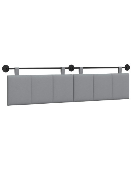 Testata appesa Rigato Grigio chiaro 210 x 55 x 5 cm Tessuto