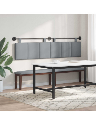 Testata appesa Rigato Grigio chiaro 210 x 55 x 5 cm Tessuto