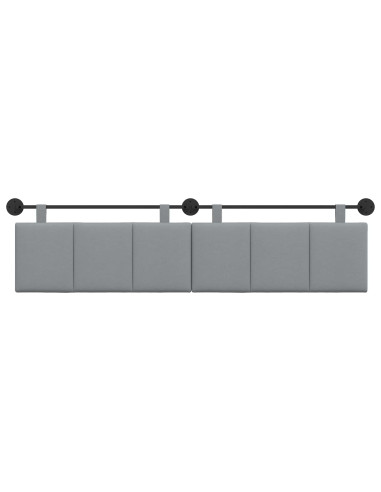 Testata appesa Rigato Grigio chiaro 210 x 55 x 5 cm Tessuto