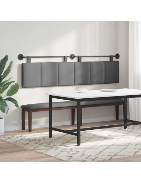 Testata appesa Rigato Grigio scuro 210 x 55 x 5 cm Tessuto