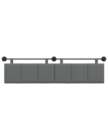 Testata appesa Rigato Grigio scuro 210 x 55 x 5 cm Tessuto