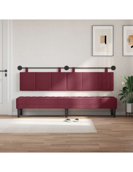 Testata appesa Rigato Rosso Vino 210 x 55 x 5 cm Tessuto