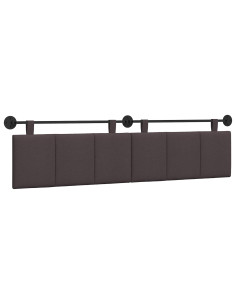 Testata appesa Rigato Marrone Scuro 210 x 55 x 5 cm Tessuto 2
