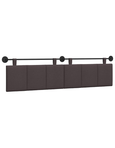 Testata appesa Rigato Marrone Scuro 210 x 55 x 5 cm Tessuto